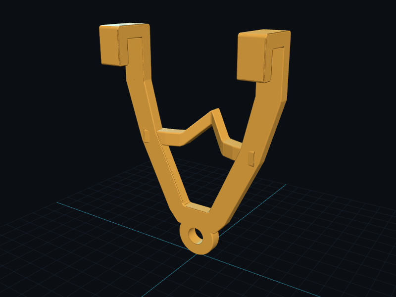 Over-Edge Hanger Bracket, 3D render